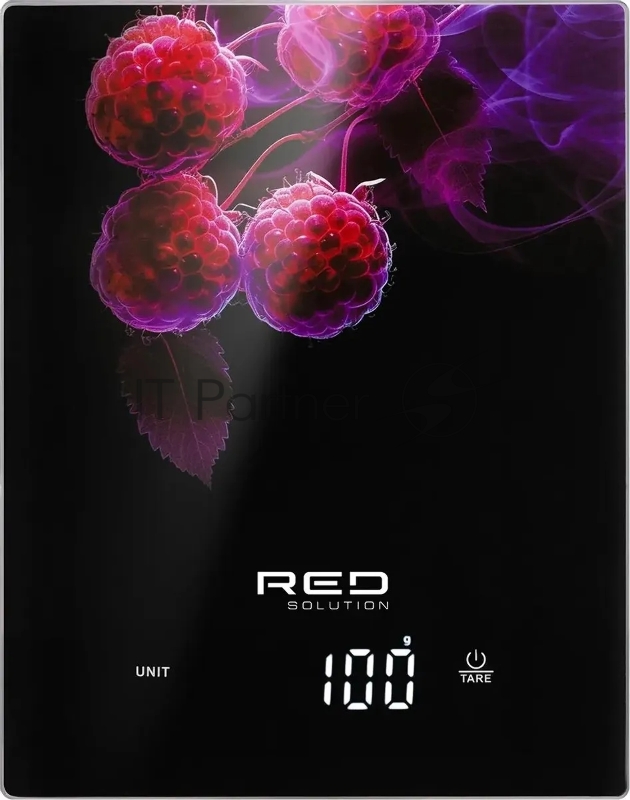 Весы кухонные электронные Red Solution S728 макс.вес:10кг черный/НейроМалина