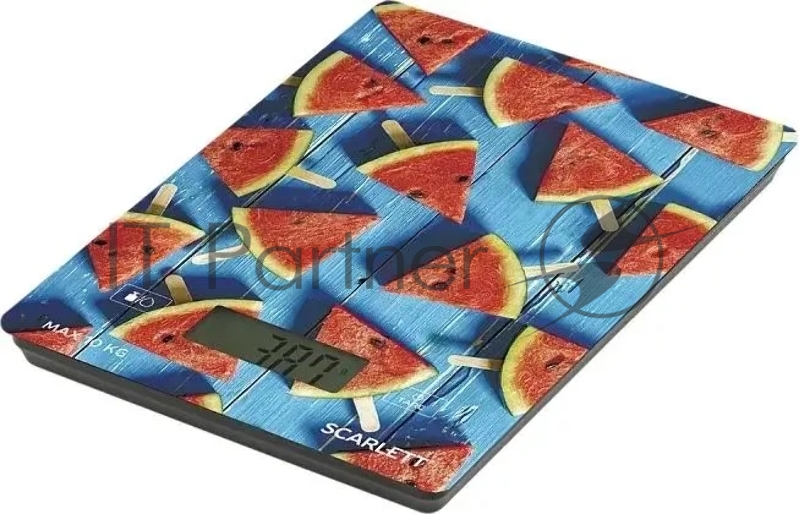 Весы кухонные электронные Scarlett SC-KS57P78 макс.вес:10кг красный/арбуз