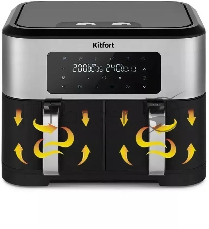 Аэрогриль Kitfort КТ-2249 2800Вт черный/серебристый