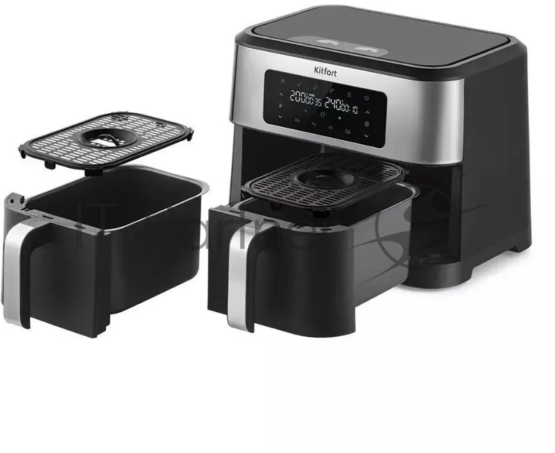 Аэрогриль Kitfort КТ-2249 2800Вт черный/серебристый