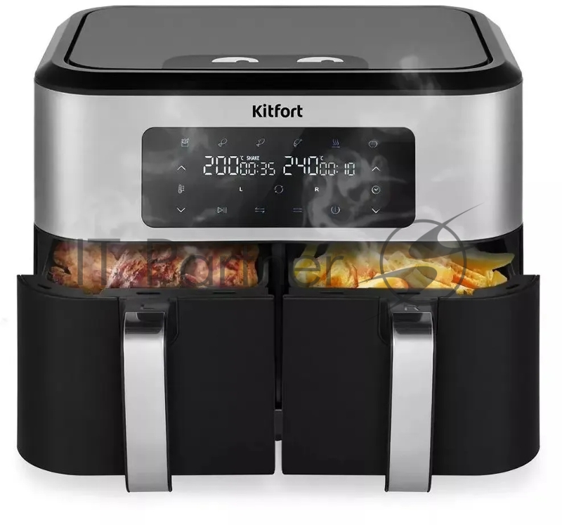 Аэрогриль Kitfort КТ-2249 2800Вт черный/серебристый