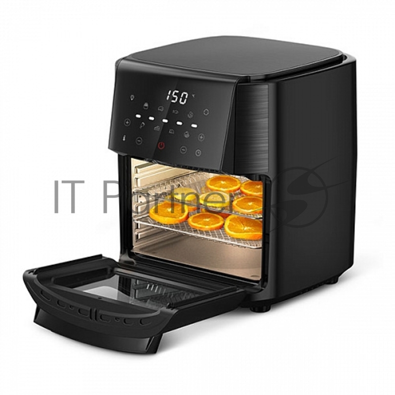 Аэрогриль BQ GR2009 черный, Мощность: 1800 Вт / Объем XXL 12л / Быстрая и равномерная циркуляция горячего воздуха Технология Air Cycle / Многофункциональный прибор 6 в 1: фритюрница, гриль, духовка, шашлычница, микроволновая печь (разогрев пищи), дег