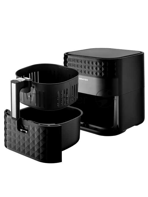 Аэрогриль BRAYER BR2035 черный, 1800 Вт, 6 л, упр. - сенсор, программ - 7