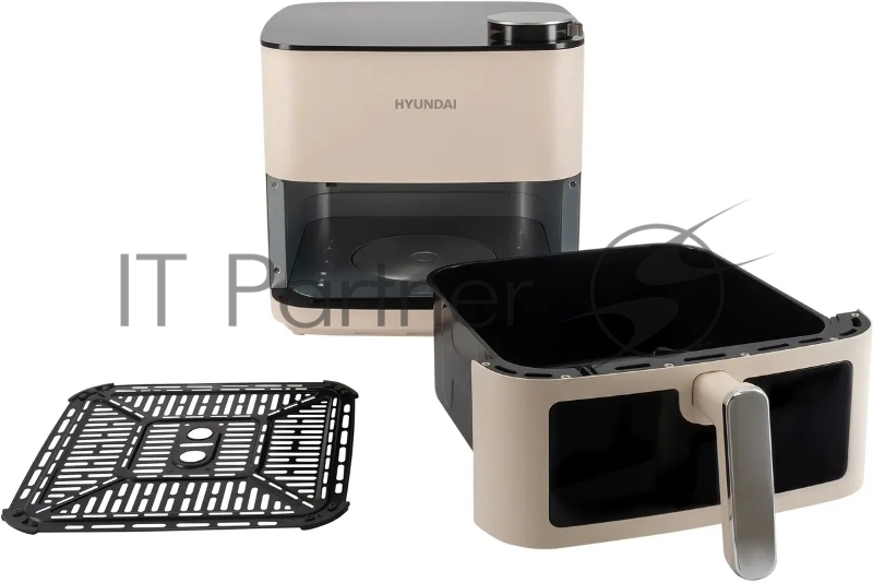 Аэрогриль Hyundai HYF-9088 2000Вт кремовый/серебристый