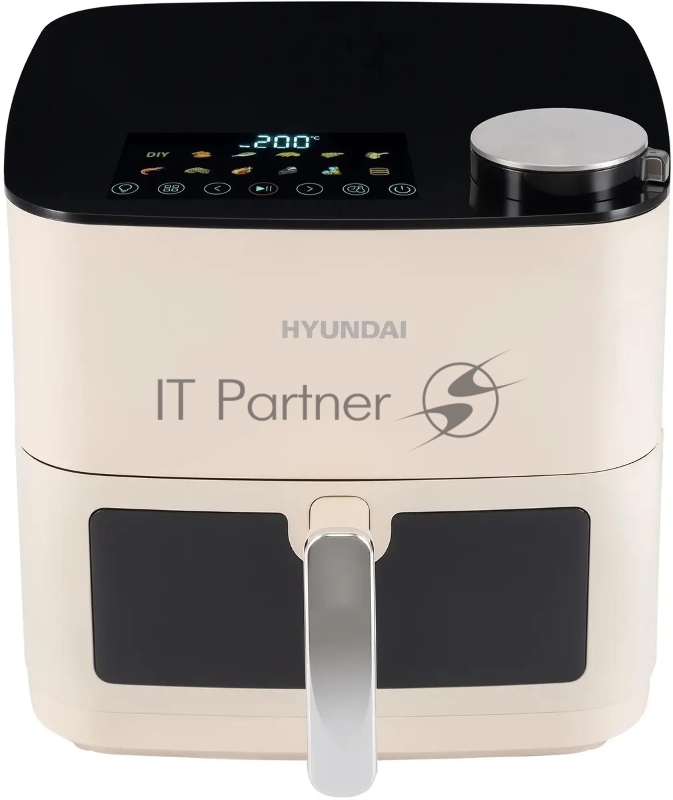 Аэрогриль Hyundai HYF-9088 2000Вт кремовый/серебристый