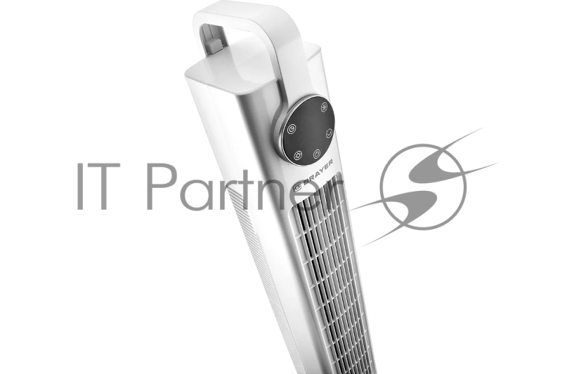 Колонный вентилятор BRAYER BR4957, эл..упр.,пульт ДУ,вращение,мощ-ть60Вт, LED дисплей, 3 скор.Таймер