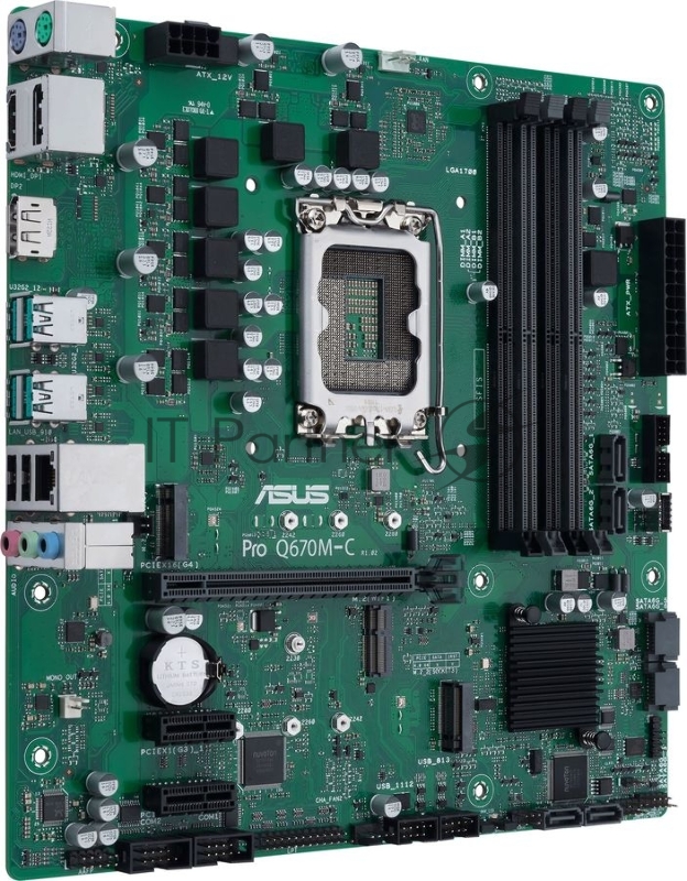 Материнская плата ASUS Pro Q670M-C-CSM, LGA 1700, Intel Q670, 4xDDR5, 6xSATA, 2xM.2, 1xPCIe 4.0 x16, 1xHDMI, 2xDP, 1x1Gb LAN, 4xUSB-A 3.2 Gen 2, 3x3.5 мм, 7.1, mATX
