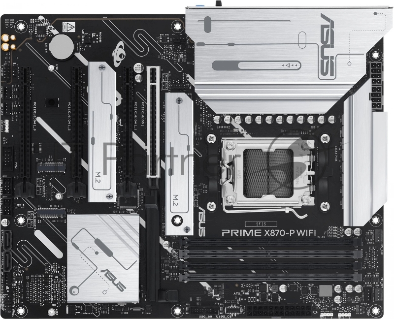 Материнская плата ASUS PRIME X870-P WIFI, AM5, AMD X870, 4xDDR5, 2xSATA, 4xM.2, 1xPCI-E 5.0 x16, 2xPCI-E 4.0 x1, 1xHDMI, 2xUSB-C, 1x 2.5Gb LAN, 4xUSB-A 3.2 Gen 1, 1xUSB-A 3.2 Gen 2, 4xUSB-A 2.0, 3x3.5 мм, 7.1, 1xWi-Fi 7, ATX