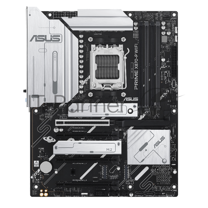 Материнская плата ASUS PRIME X870-P WIFI, AM5, AMD X870, 4xDDR5, 2xSATA, 4xM.2, 1xPCI-E 5.0 x16, 2xPCI-E 4.0 x1, 1xHDMI, 2xUSB-C, 1x 2.5Gb LAN, 4xUSB-A 3.2 Gen 1, 1xUSB-A 3.2 Gen 2, 4xUSB-A 2.0, 3x3.5 мм, 7.1, 1xWi-Fi 7, ATX