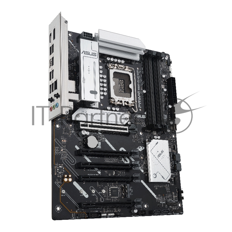 Материнская плата ASUS PRIME B860-PLUS WIFI, LGA 1851, Intel B860, 4xDDR5, 4xSATA, 2xM.2, 1xPCIe 5.0 x16, 4xPCIe 4.0 x16, 2xUSB-C, 4xUSB-A 3.2 Gen 1, 2xUSB-A 3.2 Gen 2, 1xHDMI, 1xDP, 1x2.5Gb LAN, 7.1, ATX