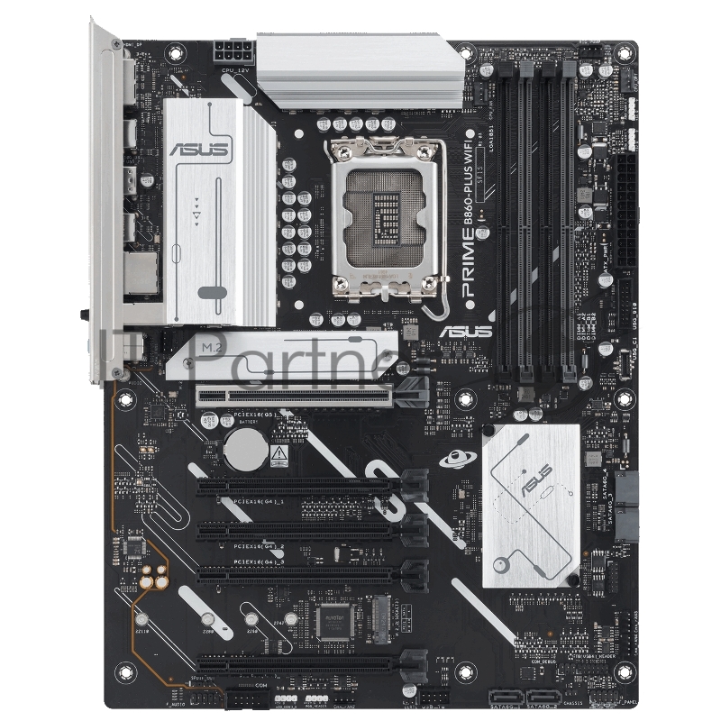 Материнская плата ASUS PRIME B860-PLUS WIFI, LGA 1851, Intel B860, 4xDDR5, 4xSATA, 2xM.2, 1xPCIe 5.0 x16, 4xPCIe 4.0 x16, 2xUSB-C, 4xUSB-A 3.2 Gen 1, 2xUSB-A 3.2 Gen 2, 1xHDMI, 1xDP, 1x2.5Gb LAN, 7.1, ATX