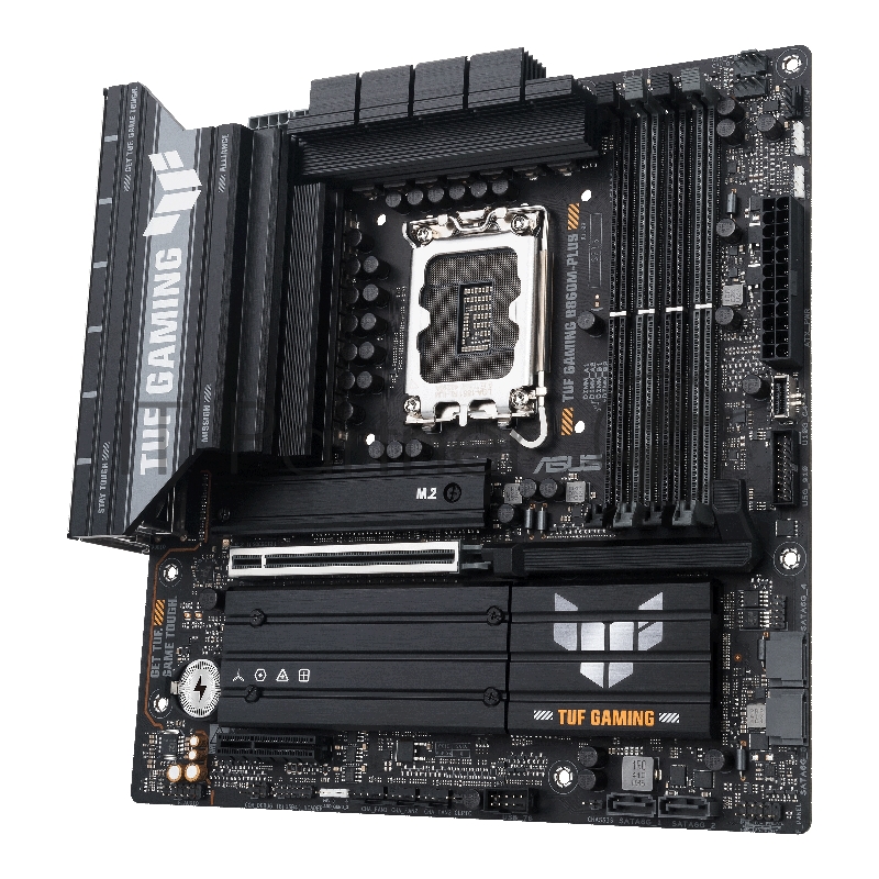 Материнская плата ASUS TUF GAMING B860M-PLUS, LGA 1851, Intel B860, 4xDDR5, 4xSATA, 3xM.2, 1xPCIe 5.0 x16, 1xPCIe x4, 1xUSB-C, 4xUSB-A 3.2 Gen 1, 2xUSB-A 3.2 Gen 2, 1xHDMI, 1xDP, 1x2.5Gb LAN, 7.1, mATX
