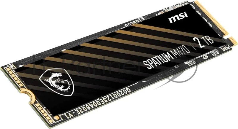 Твердотельный накопитель SSD MSI M.2 2280 2TB SPATIUM M470 PRO Client SSD S78-440Q990-P83, PCIe Gen4x4 with NVMe, 3D TLC, R/ W 5000/ 4400