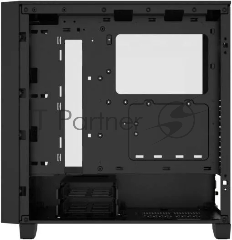 Корпус без блока питания Corsair 3000D RGB Airflow, Midi-Tower, TG, 3x120mm RGB, 2xUSB-A 3.2, E-ATX, ATX, mATX, mITX Black