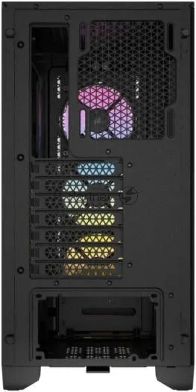 Корпус без блока питания Corsair 3000D RGB Airflow, Midi-Tower, TG, 3x120mm RGB, 2xUSB-A 3.2, E-ATX, ATX, mATX, mITX Black