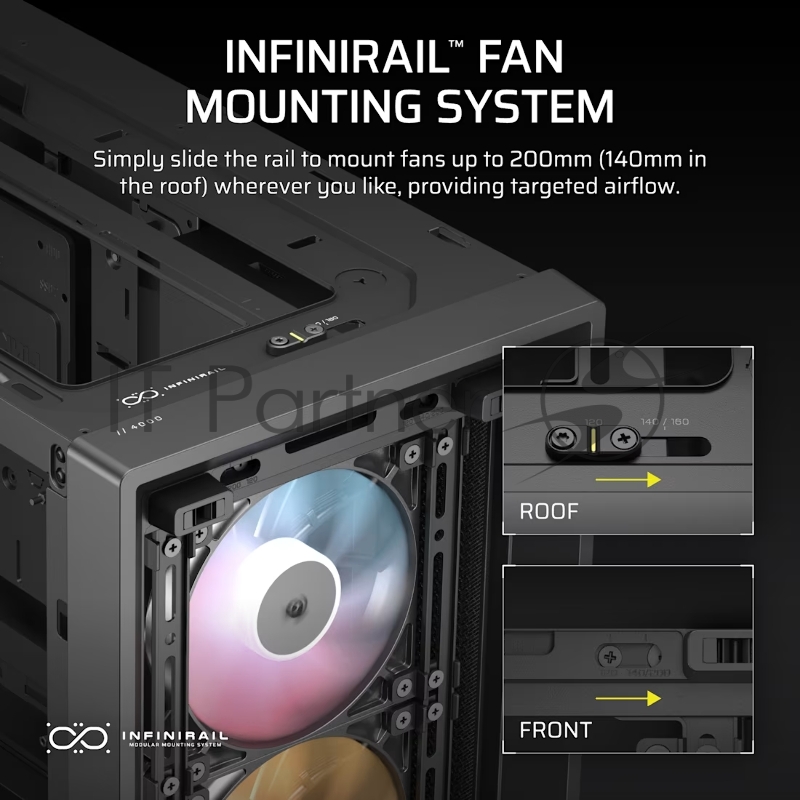 Корпус без блока питания Corsair Frame 4000D RS ARGB, Midi-Tower, TG, 3x120mm ARGB, 2xUSB-A 3.2, 1xUSB 3.2 Type-C, E-ATX, ATX, mATX, mITX Black