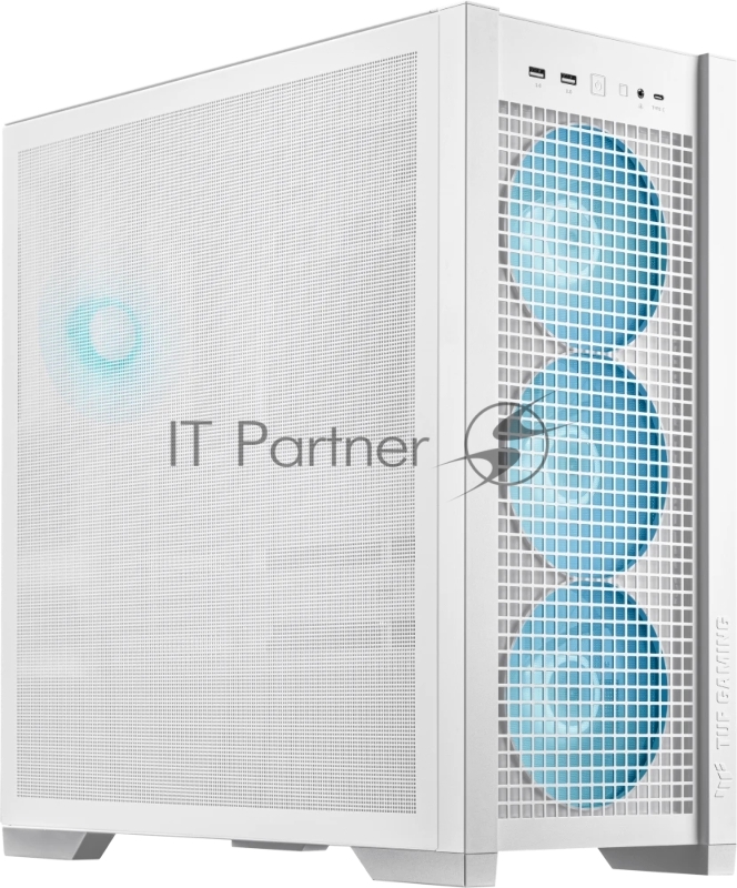 Корпус ASUS TUF GAMING GT302 TG ARGB WHITE/ GT302/ARGB FANS/WHT (90DC00I3-B19000)