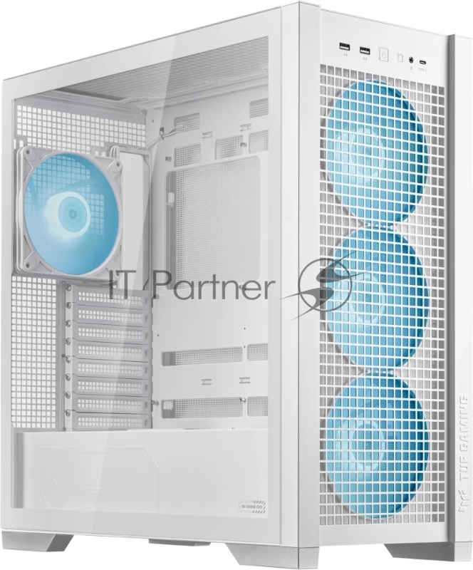 Корпус ASUS TUF GAMING GT302 TG ARGB WHITE/ GT302/ARGB FANS/WHT (90DC00I3-B19000)