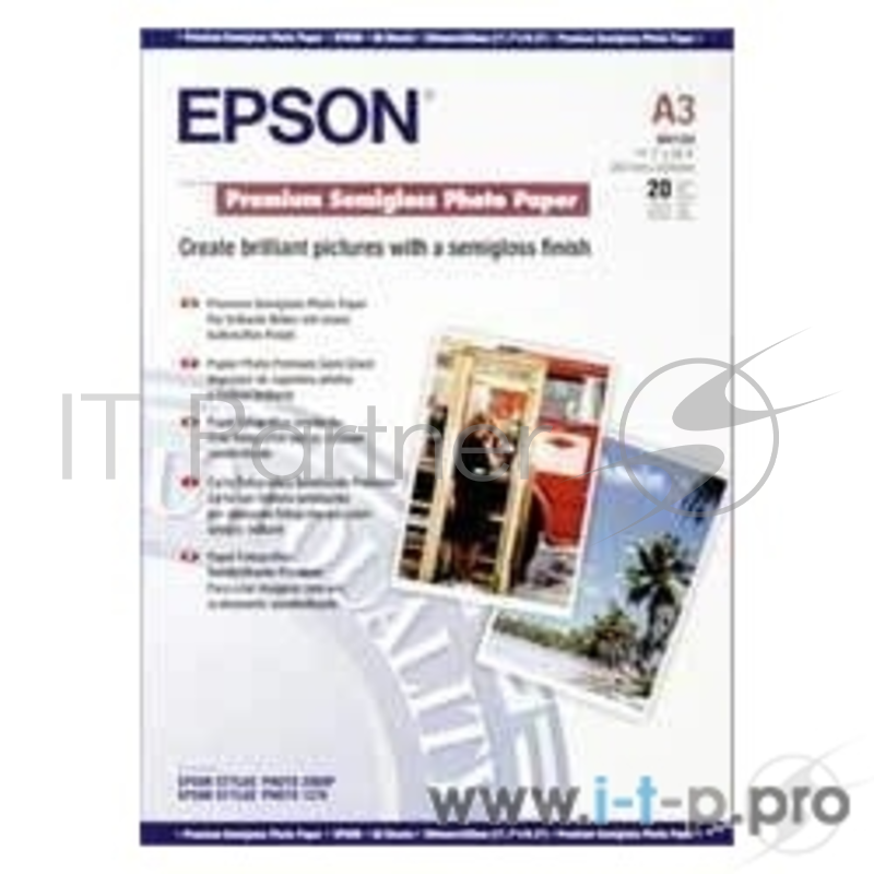 Фотобумага EPSON C13S041334 EPSON Полуглянцевая фотобумага A3, 20 л.