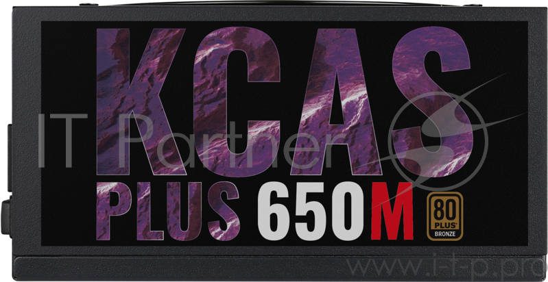 Блок питания Aerocool 650W RTL KCAS-650M PLUS { 80+ bronze (24+4+4pin) APFC 120mm fan 7xSATA RTL}