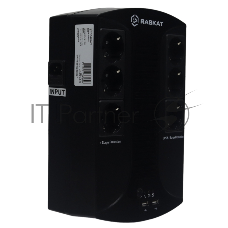 Источник бесперебойного питания ИБП Raskat VS-850VA 850VA, 510Вт, 6хCEE 7