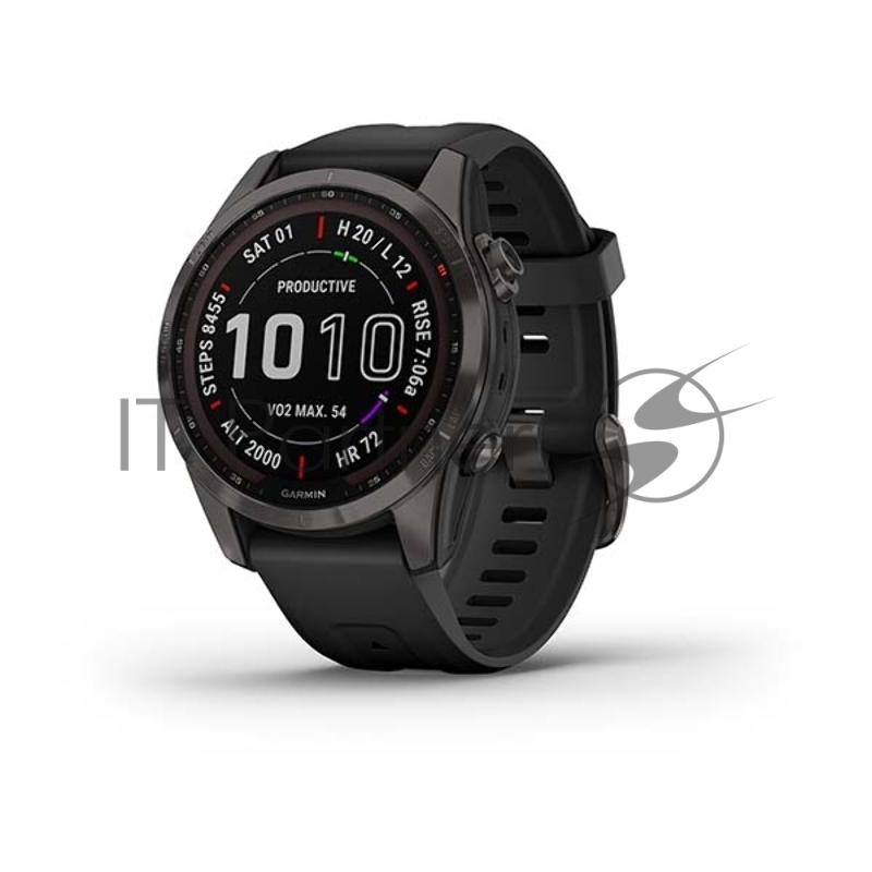 Смарт-часы Garmin Fenix 7S Sapphire Solar 40мм 1.2 корп.черный рем.черный (010-02539-25)