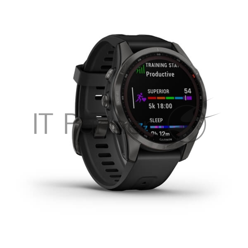 Смарт-часы Garmin Fenix 7S Sapphire Solar 40мм 1.2 корп.черный рем.черный (010-02539-25)