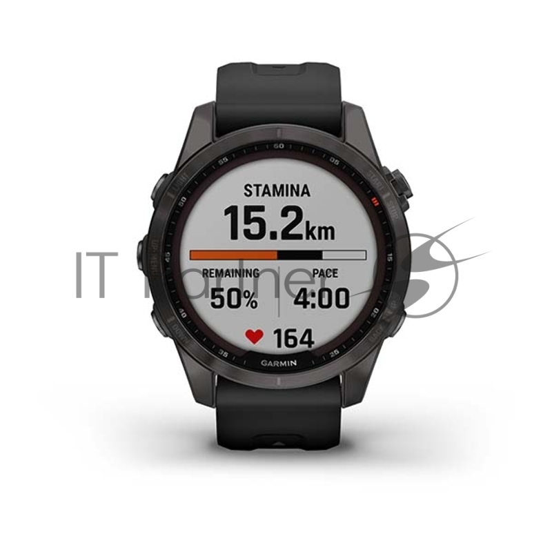 Смарт-часы Garmin Fenix 7S Sapphire Solar 40мм 1.2 корп.черный рем.черный (010-02539-25)