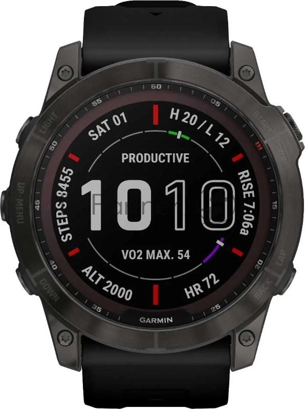 Смарт-часы Garmin Fenix 7X 1.4 корп.серый рем.черный (010-02541-11)
