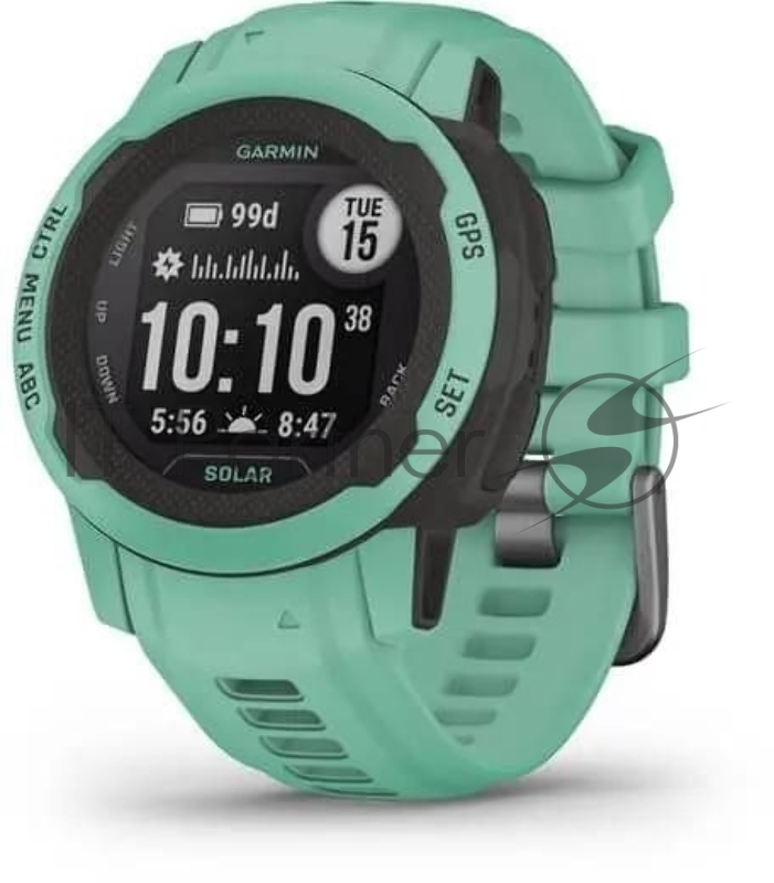 Смарт-часы Garmin Instinct 2S Solar Tactical 20мм 1.3 AMOLED корп.черный/мятный рем.мятный (010-02564-02)