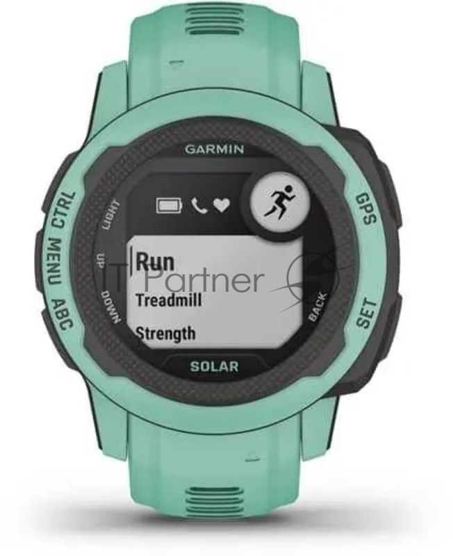 Смарт-часы Garmin Instinct 2S Solar Tactical 20мм 1.3 AMOLED корп.черный/мятный рем.мятный (010-02564-02)
