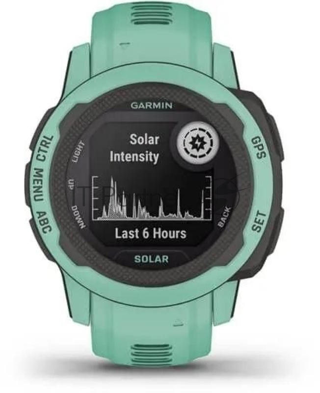 Смарт-часы Garmin Instinct 2S Solar Tactical 20мм 1.3 AMOLED корп.черный/мятный рем.мятный (010-02564-02)