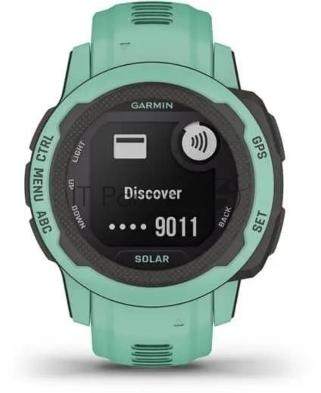 Смарт-часы Garmin Instinct 2S Solar Tactical 20мм 1.3 AMOLED корп.черный/мятный рем.мятный (010-02564-02)