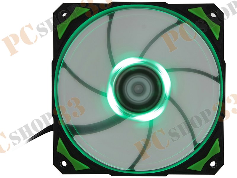Вентилятор ID-Cooling PL 12025-G d120мм, 600-2200об./мин., подсветка (питание от мат.платы и разъема питания ATA HDD)