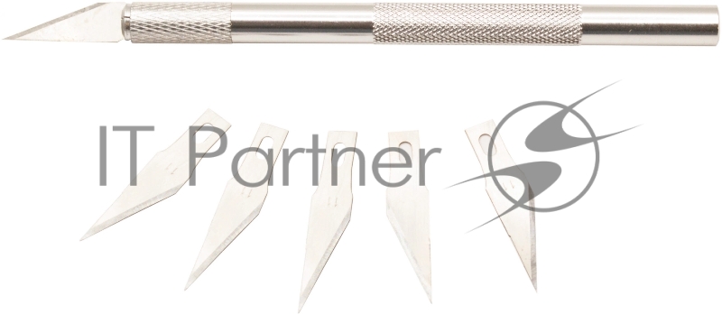 Резак-скальпель Silwerhof Create 5 сменных лезвий металл