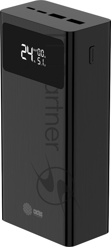 Мобильный аккумулятор Cactus CS-PBFSKA-30000 30000mAh 22.5W 4.5A USB-A/USB-C черный