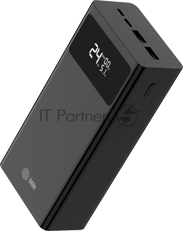 Мобильный аккумулятор Cactus CS-PBFSKA-30000 30000mAh 22.5W 4.5A USB-A/USB-C черный