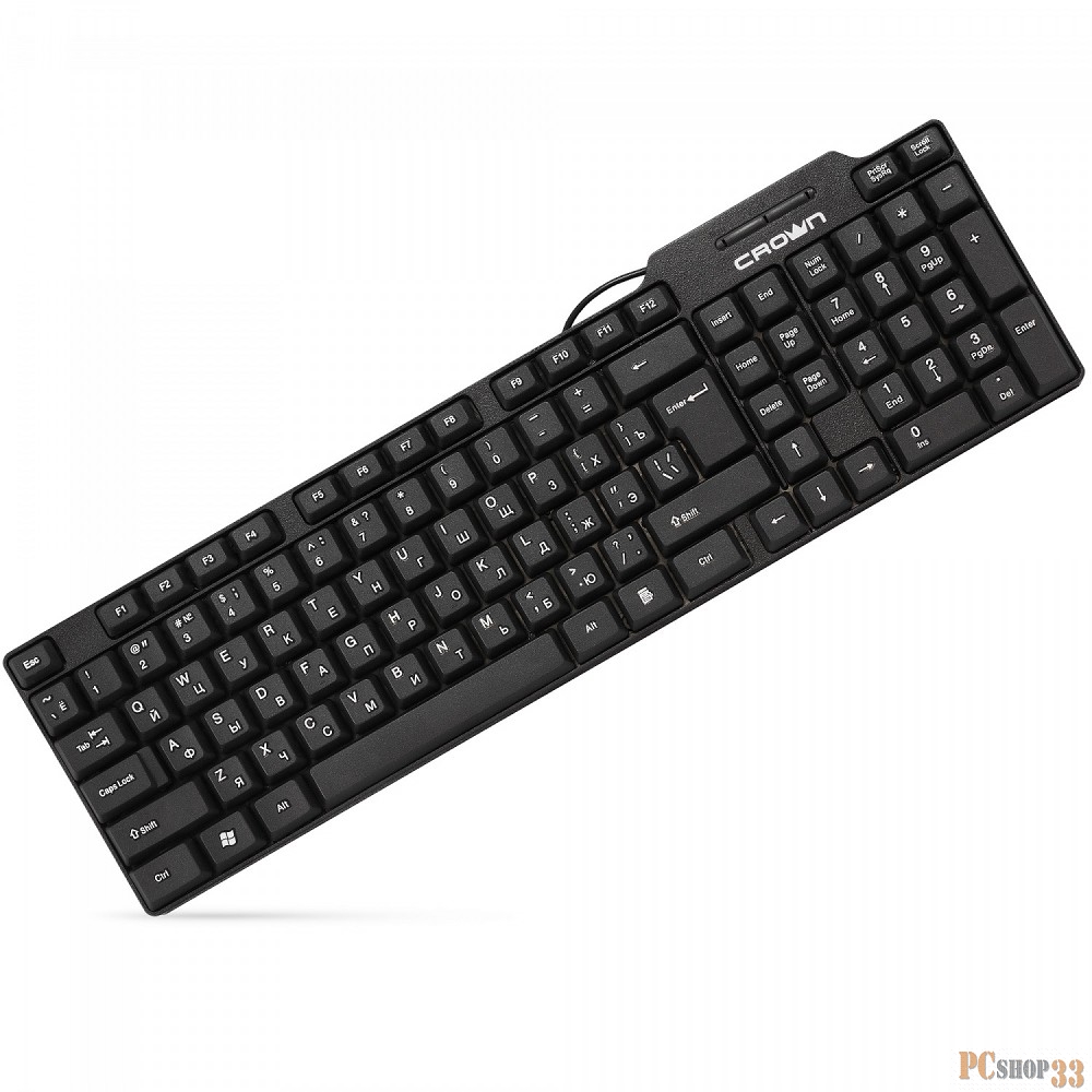 Клавиатуры, Манипуляторы CROWN CMK-485 CM000002174 Клавиатура {102 клавиши, кабель 1,8м, USB}