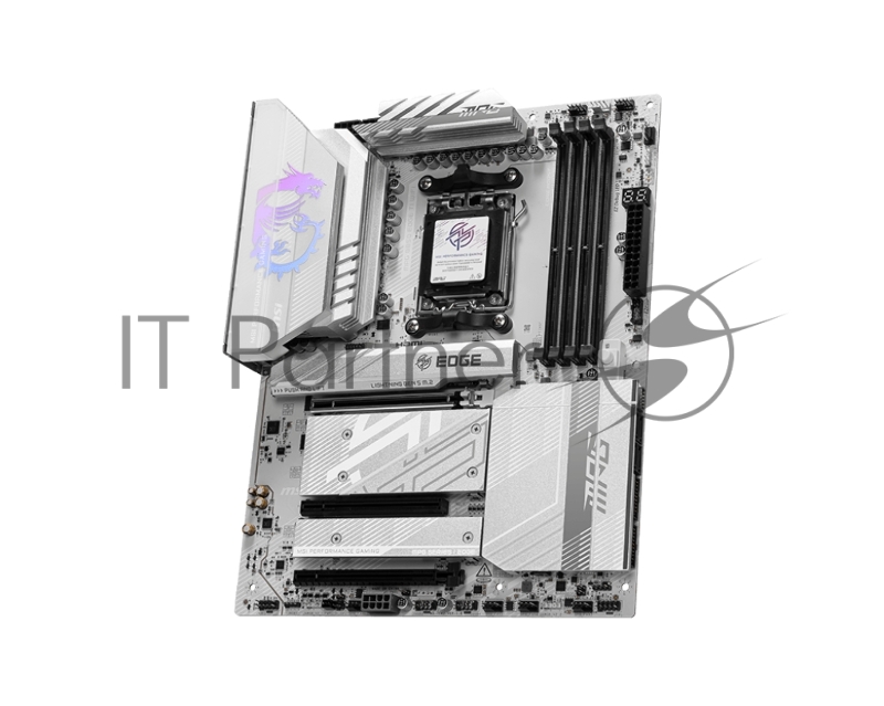 Материнская плата MSI MPG B850 EDGE TI WIFI B850, AM5, 4*DDR5, 3*PCIEx16, 4*M.2, 3*TypeC, 2*USB3.2Gen2, 1*USB3.2Gen1, 4*USB2.0, 4*SATA3.0, 5G, HDMI, ATX, RTL