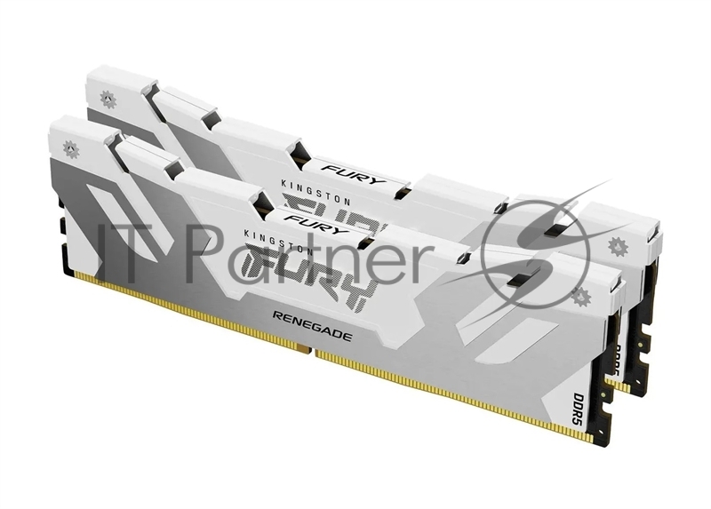 Оперативная память Kingston Fury Renegade, DDR5, 32 GB (1x32 GB), 6400 MHz, CL32, радиатор, белый