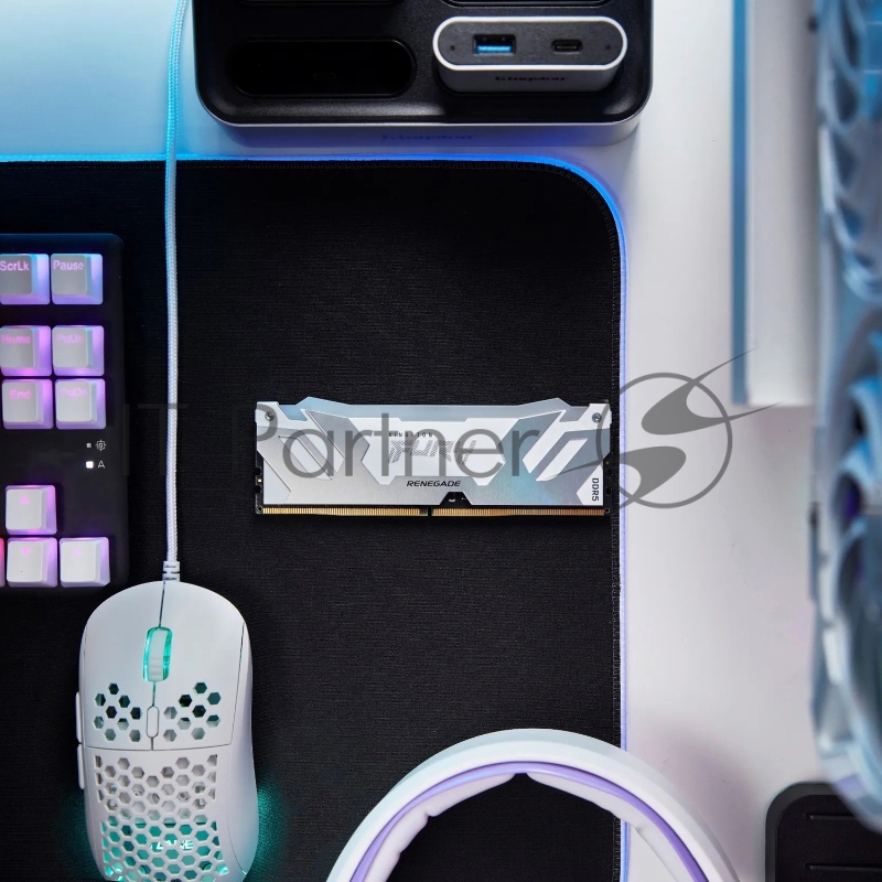 Оперативная память Kingston Fury Renegade, DDR5, 32 GB (2x16 GB), 7200 MHz, CL38, радиатор, RGB, белый