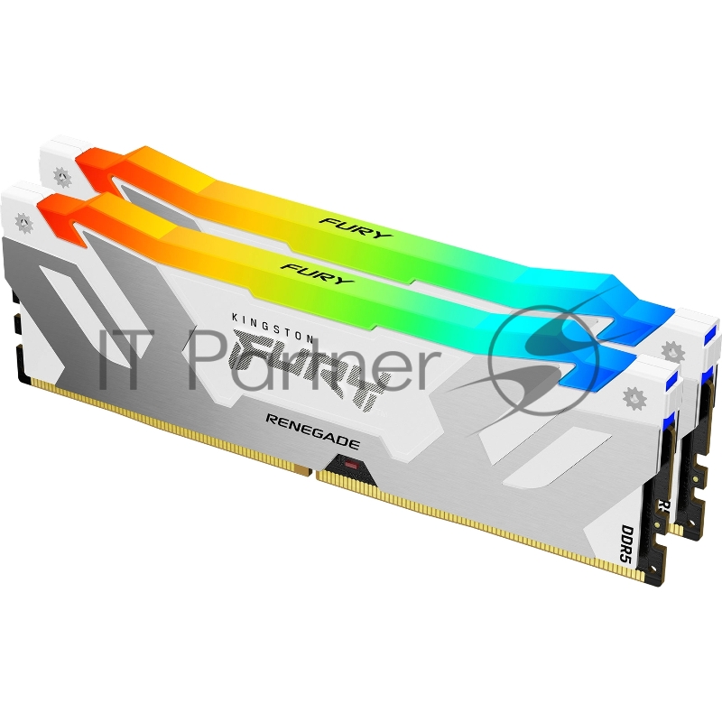 Оперативная память Kingston Fury Renegade, DDR5, 32 GB (2x16 GB), 7200 MHz, CL38, радиатор, RGB, белый