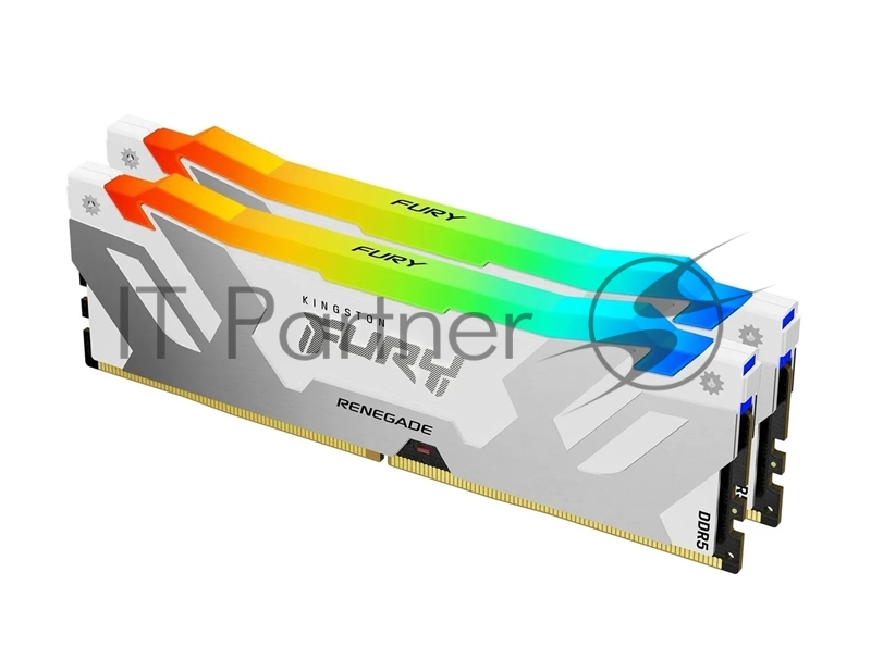 Оперативная память Kingston Fury Renegade, DDR5, 32 GB (2x16 GB), 7600 MHz, CL38, радиатор, RGB, белый