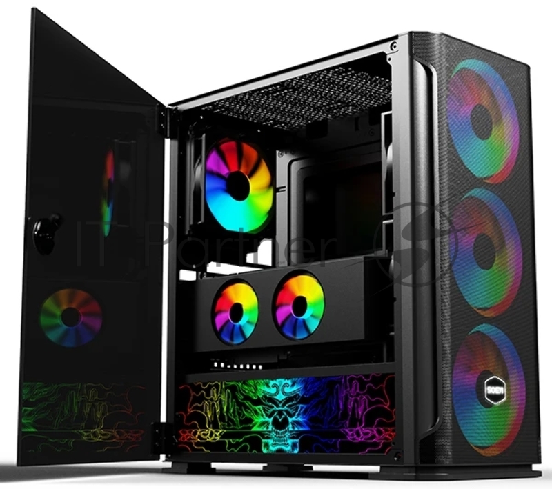 Корпус SOEYI «AX1-B10 SOEYI ATX case with black coating front panel with flat small mesh, without»