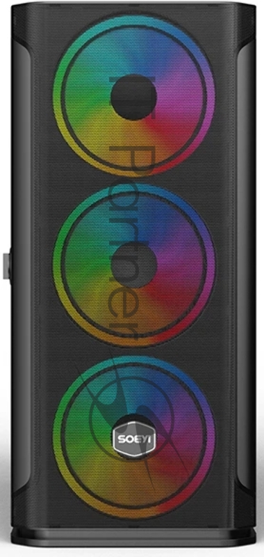 Корпус SOEYI «AX1-B10 SOEYI ATX case with black coating front panel with flat small mesh, without»