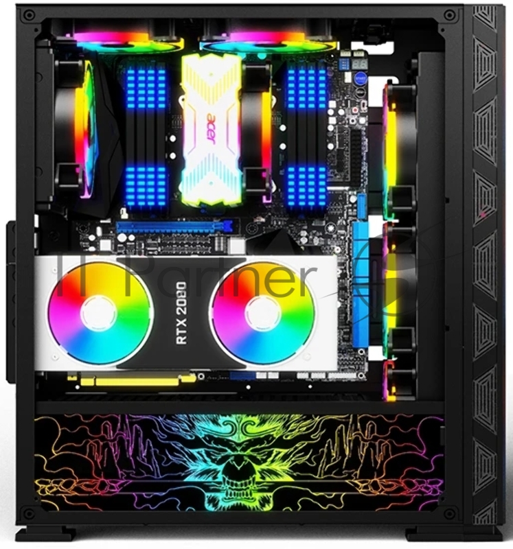 Корпус SOEYI «AX8-B20 SOEYI ATX case with black coating front panel with flat bigger mesh, without»