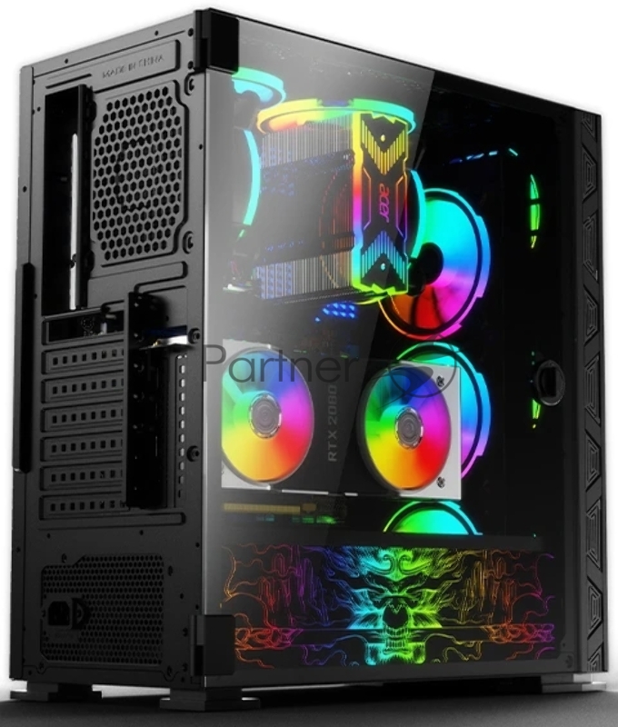 Корпус SOEYI «AX8-B20 SOEYI ATX case with black coating front panel with flat bigger mesh, without»