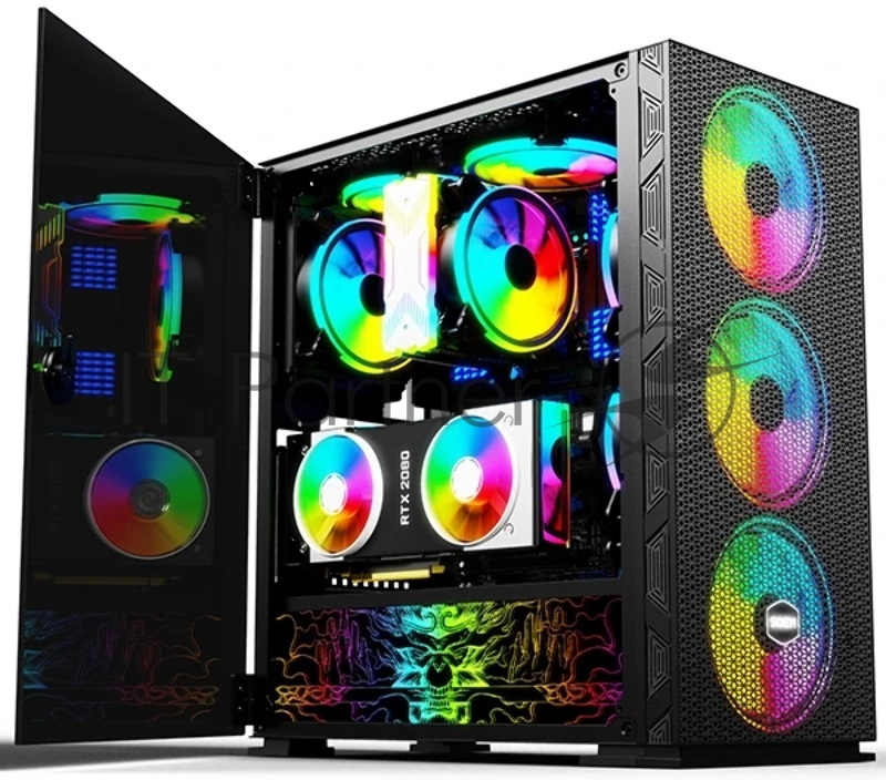 Корпус SOEYI «AX8-B20 SOEYI ATX case with black coating front panel with flat bigger mesh, without»