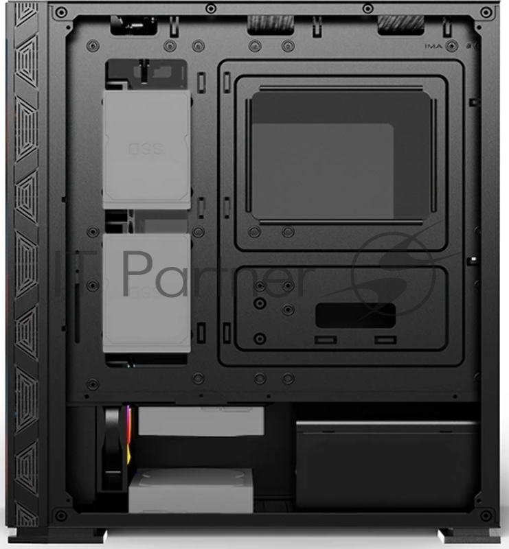 Корпус SOEYI «AX8-B20 SOEYI ATX case with black coating front panel with flat bigger mesh, without»