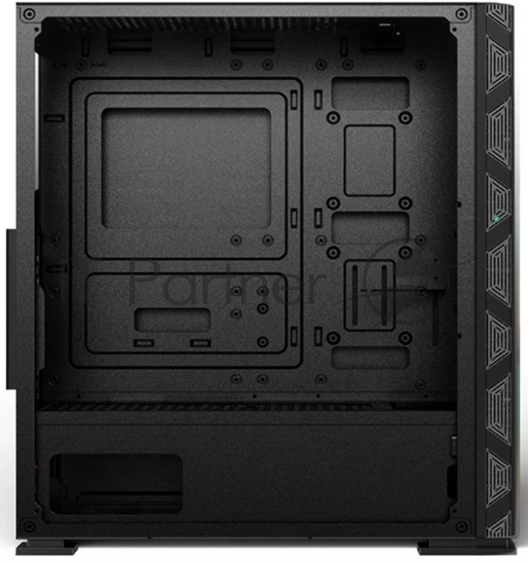 Корпус SOEYI «AX8-B20 SOEYI ATX case with black coating front panel with flat bigger mesh, without»